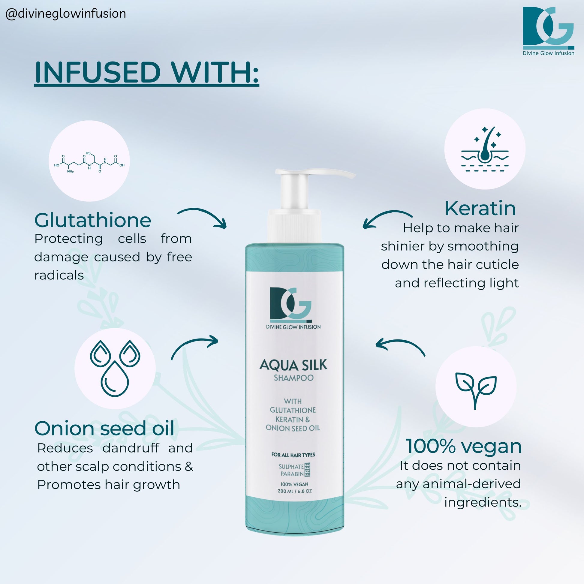glutathione shampoo Aqua Silk Shampoo – Divine Glow Infusion